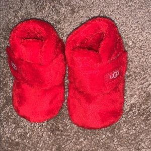 Baby red ugg booties